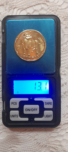 Moneda Conmemorativa Año Del Buey Shangai China (Usado)