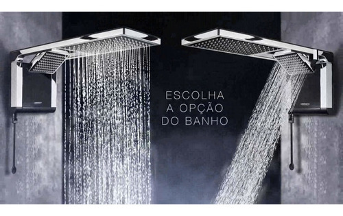 Imagem 5 de 6 de Chuveiro Lorenzetti Acqua Duo Ultra Preto E Cromo 7800w 220v