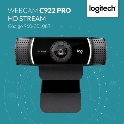 Imagen 7 de 7 de Cámara web Logitech C922 Pro Full HD 30FPS color negro