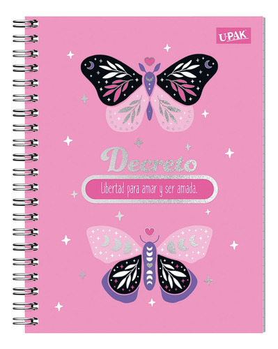 Cuaderno Profesional Upak Yo Decreto Raya 100 Hojas Color Rosa