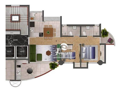 Imagem 1 de 3 de Apartamento Com 2 Dormitórios À Venda, 85 M² - Jardim - Santo André/sp - Ap17289