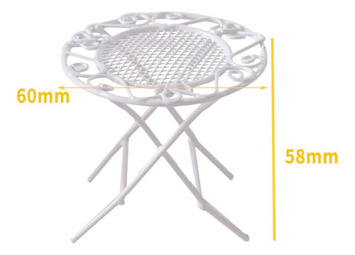 Juego De Mesa De Jardín De Hadas Para Casa De Mesa Blanca