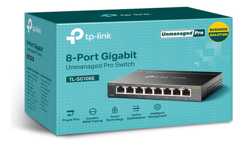 Switch Tp-link Tl-sg108e 8 Puertos Rj-45 De 10/100/1000mbps