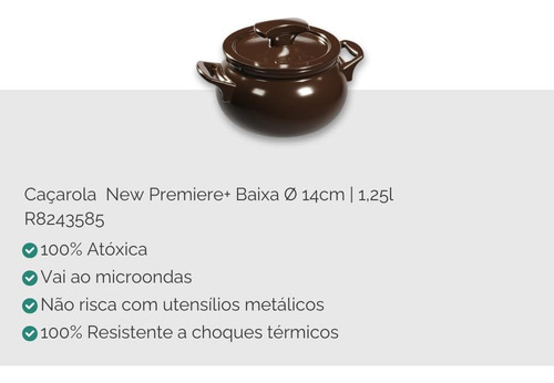 Jogo De Panelas Ceraflame New Premiere+ 5 Pç Chocolate