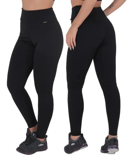 CALÇA LEGGING FEMININA FLANELADA FORRADA COM BOLSO