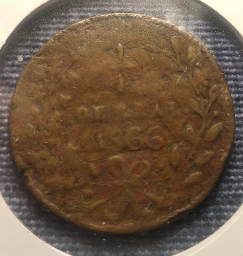 Moneda 1/4 Real 1866 Sinaloa ,quartilla En Cobre. (Usado)