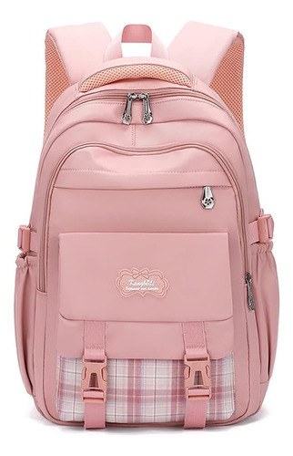 Mochilas Escolares Para Niñas De Primaria De Secundaria Gran Color Rosa Claro