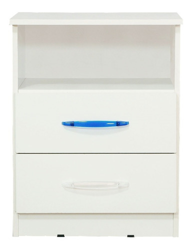 Mesa Luz Con 2 Cajones Mosconi Blanca 55958 - Luico Hogar