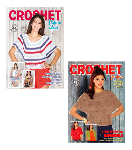 Revista Tejido Crochet Principiante Prendas Simples Pack X 2