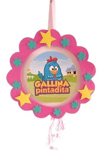 Piñata Infantil Tematica Princesa Gallina Pintadita