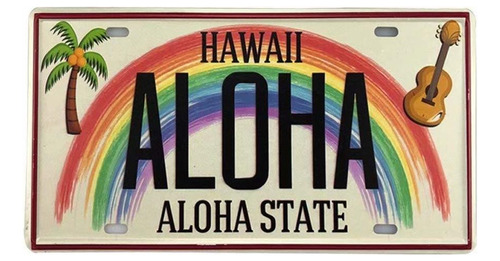 Nueva Placa De Matrícula Retro Vintage Hawaiian Aloha ...