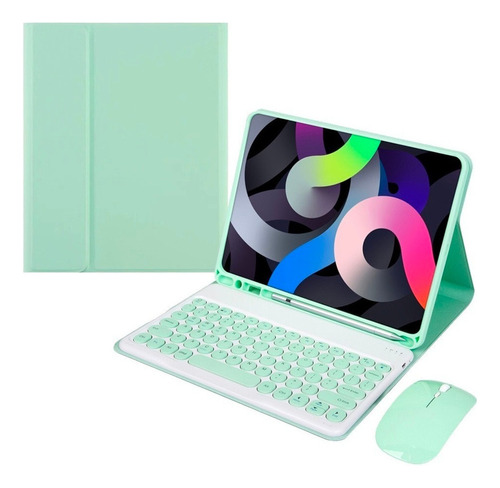 Tampa De Tablet+teclado+mouse Para Samsung Galaxy Tab S7 Fe