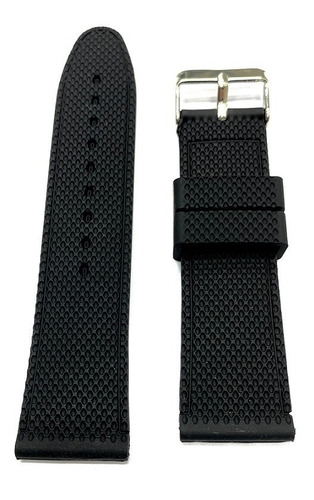 Malla Correa D Silicona Para Reloj Pulsera 20mm Negra Lon040