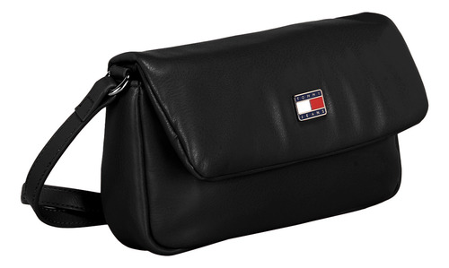 Bolsa Para Mujer Aw0aw16978 Con Asa Ajustable Tommy Hilfiger Acabado de los herrajes Metal Color Negro Correa de hombro Negro Diseño de la tela Lisa