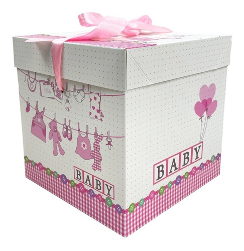 Caja De Regalo Sorpresa Desayuno Plegable 30cm Diseño Baby