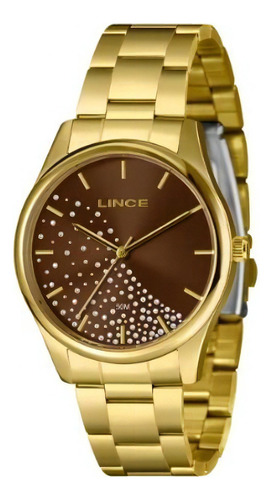 Relógio Lince Feminino Dourado Analógico Lrgj154l40