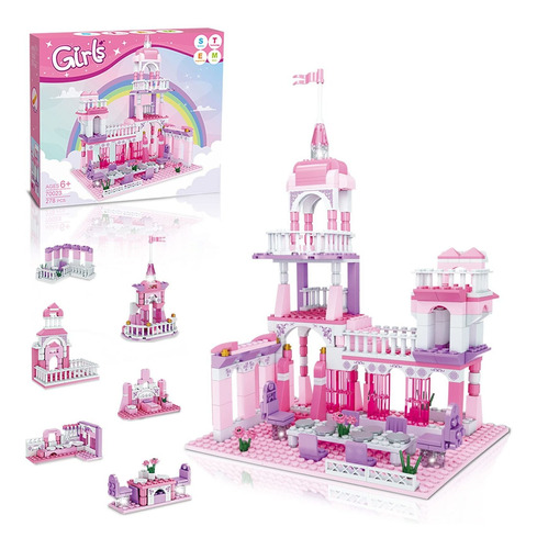 Castillo De Princesa Para Niñas, Bloques De Construcción, Ju