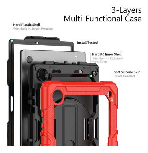 Funda For Galaxy Tab A8 Correa Anti-impacto
