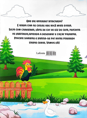 Livro Aprender E Colorir C/ Atividades E Desenhos