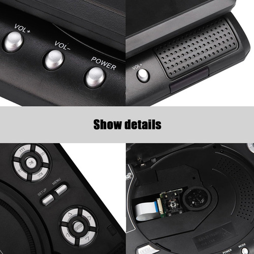 Reproductor De Dvd Portátil De 7 Pulgadas Con Pantalla
