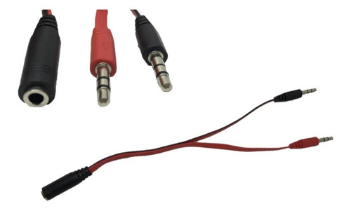 Cable Adaptador Mini Plug 3.5mm A Mic Auricular Pc.