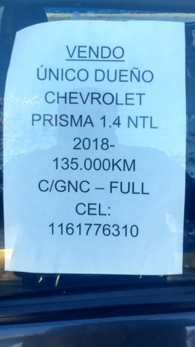 Chevrolet Prisma 1.4 Lt 98cv 2018