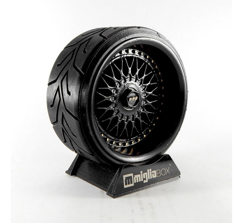 Miniatura Roda Bbs Rc090 All Black Colecão Miglia Box