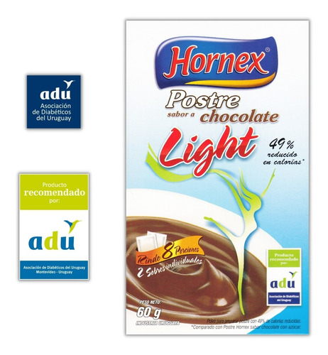 Postre Chocolate Light Hornex Rinde 8 Porc