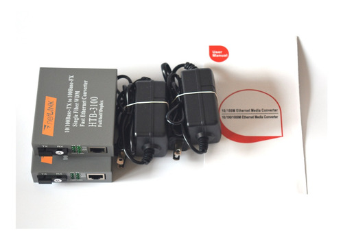 Convertidor De Fibra Óptica Giga Medios 100 Mbps 20 Km A/b