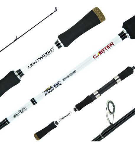 Imagen 1 de 3 de Caña Pescar Caster Sniper 1.80m Spinning Grafito 8-16 Lb