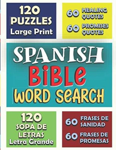 Libro: Spanish Bible Word Search 120 Puzzles Large Print 60