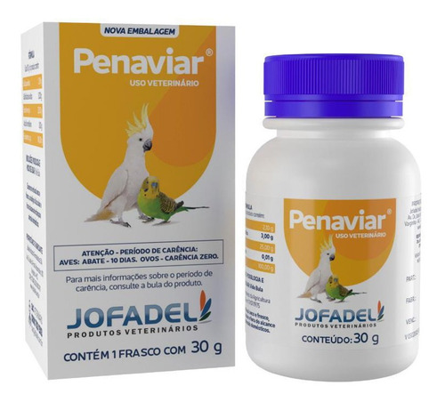 Penaviar Pó 30g Infecções De Aves - Antimicrobiano Para Aves