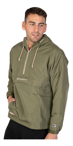 Campera Champion Deportiva Hombre Moda Verde Oliva