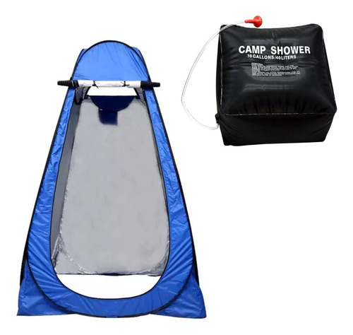 Carpa Para Baño Y Ducha + Ducha Solar 40l Vestidor Portatil