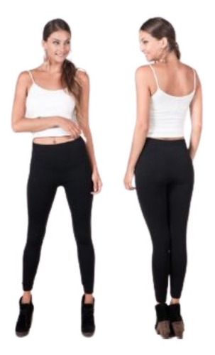 Imagen 2 de 7 de Calza Leggin Chupin Algodón / Lycra Tiro Medio Mujer 1/2/3/4