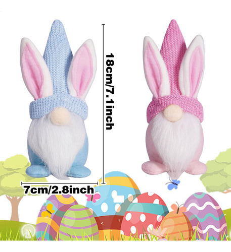 Peluche De Gnomo De Pascua Gnomos De Conejo De Pascua Sin Ro