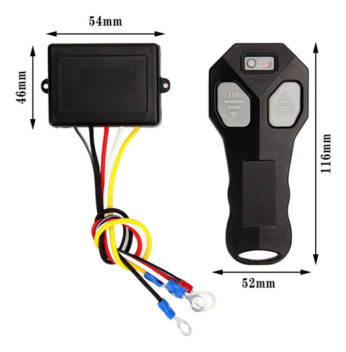Zp Juego De Control Remoto De Cabrestante De 12v Para