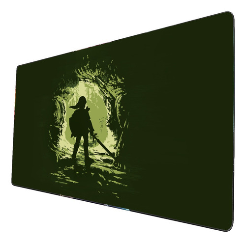 Mouse Pad Grande The Lenged Of Zelda Fondo Verde Arte 40x90 