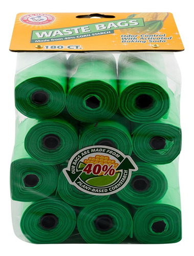 Set De 180 Bolsas Para Perro Armhammer-verde