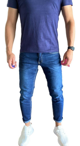 Imagen 4 de 7 de Jeans Super Slim Fit Ankle Fit Azul Oscuro