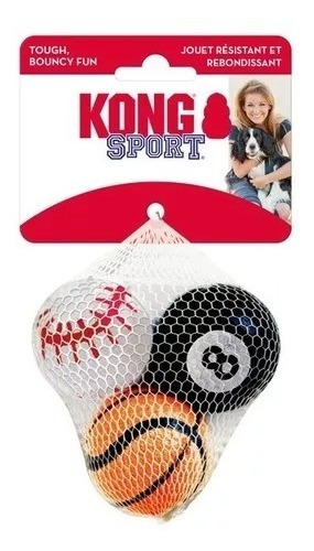 Juguete Pelota P/ Perro Kong Sport Assorted Sm Sin Chifle X3