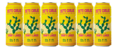 Cerveza Siete Cholas Blonde Ale 473cc Pack X 12 Latas