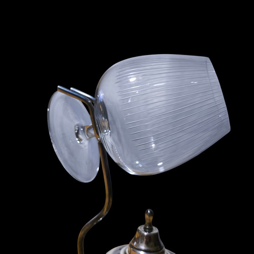 Calentador De Copas De Cognac Con Copa De Cristal De Bohemia (Usado)