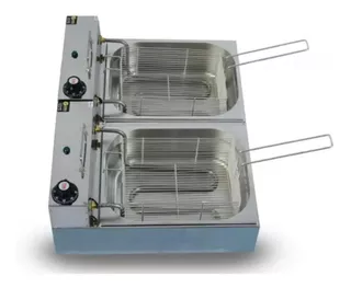 Fritadeira Eletrica 12l Em Aço Inoxidável Com Duas Cubas Gn
