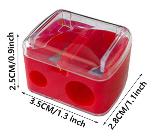Sacapuntas 3d Con Doble Orificio Para Papelería De Oficina S