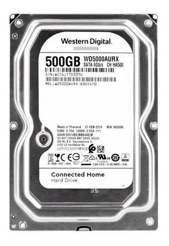 Disco Duro Interno Western Digital 500gb 3.5 5400rpm Sellado