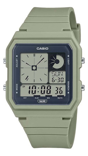 Reloj Casio Lf-20w Con Cronógrafo-banda Resina Biológica