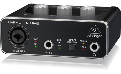 Placa De Sonido Behringer Um2 Usb Audio Interface