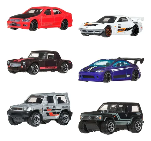 Multipack C/ 6 Minis Hot Wheels Streets Of Japan 2026 - 1/64