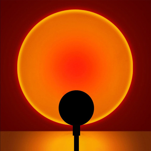 Proyector De Luz Nocturna Led Usb Sunset Lamp, Rojo Atardece
